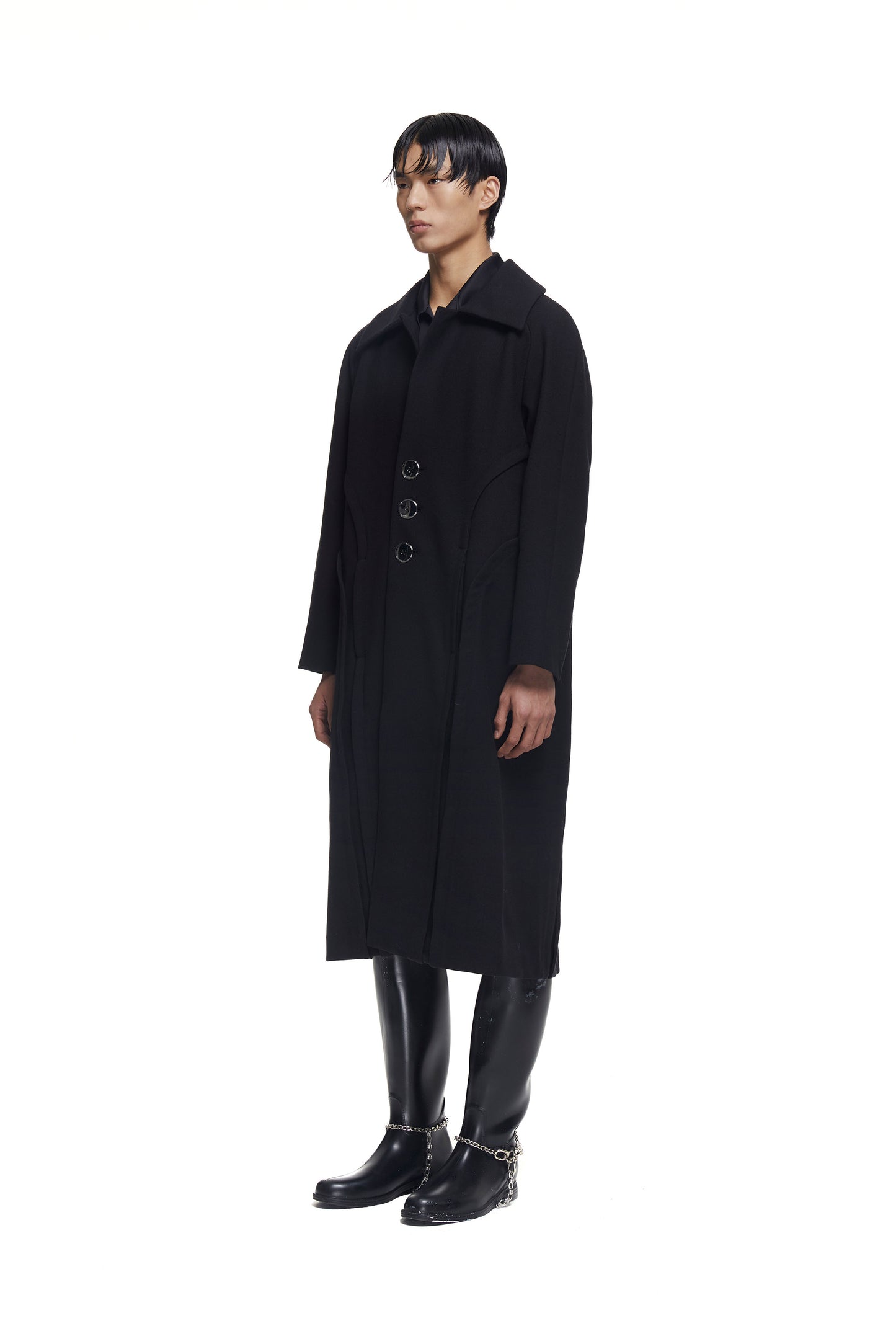 Panelled Wool Coat