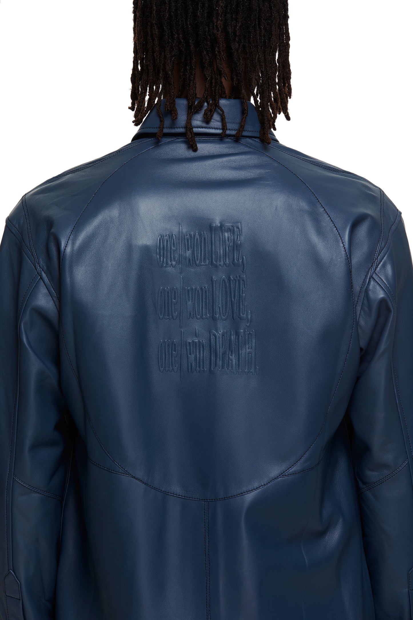 Leather Zip Shirt Jacket