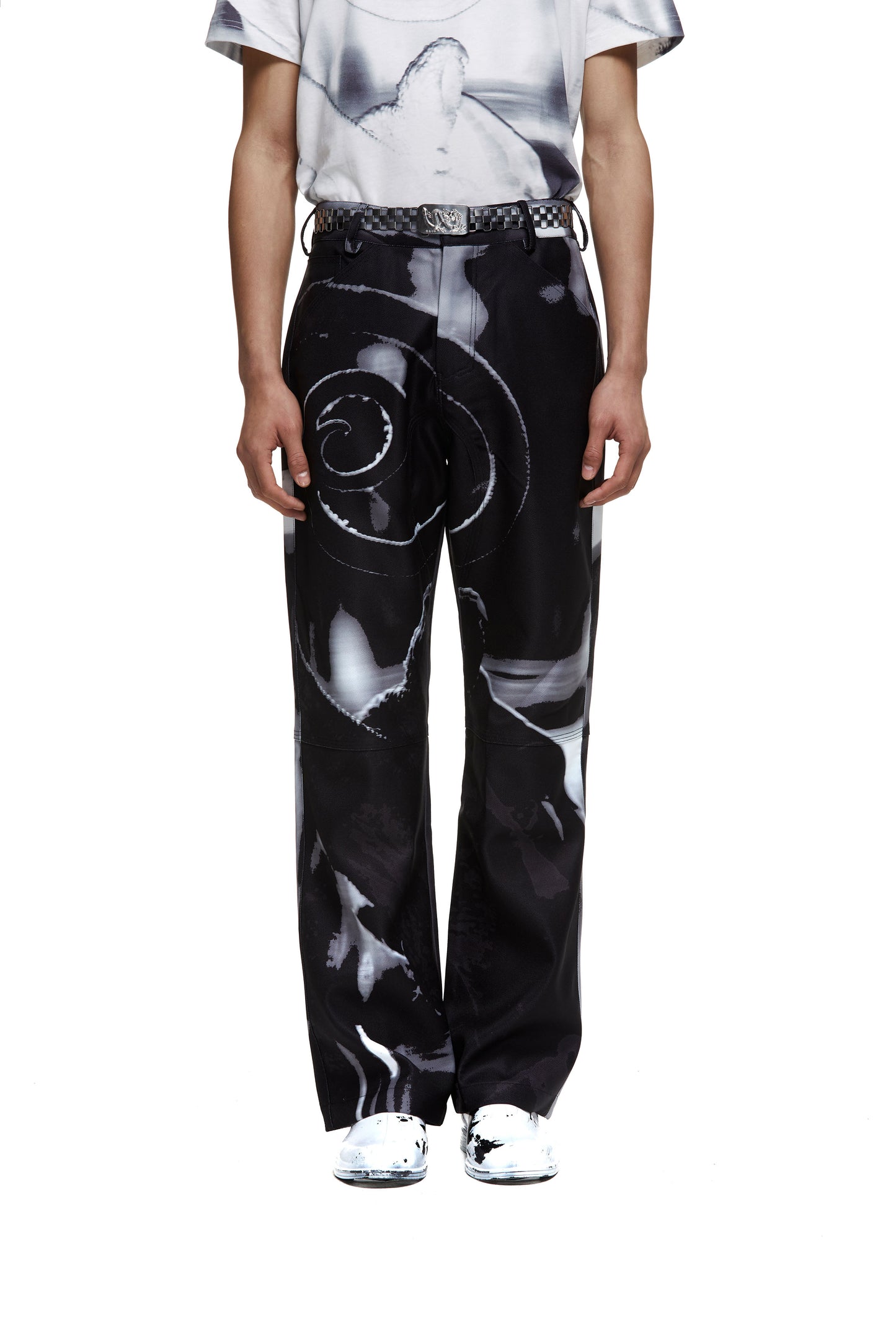Charcoal Lizard Specimen Pants