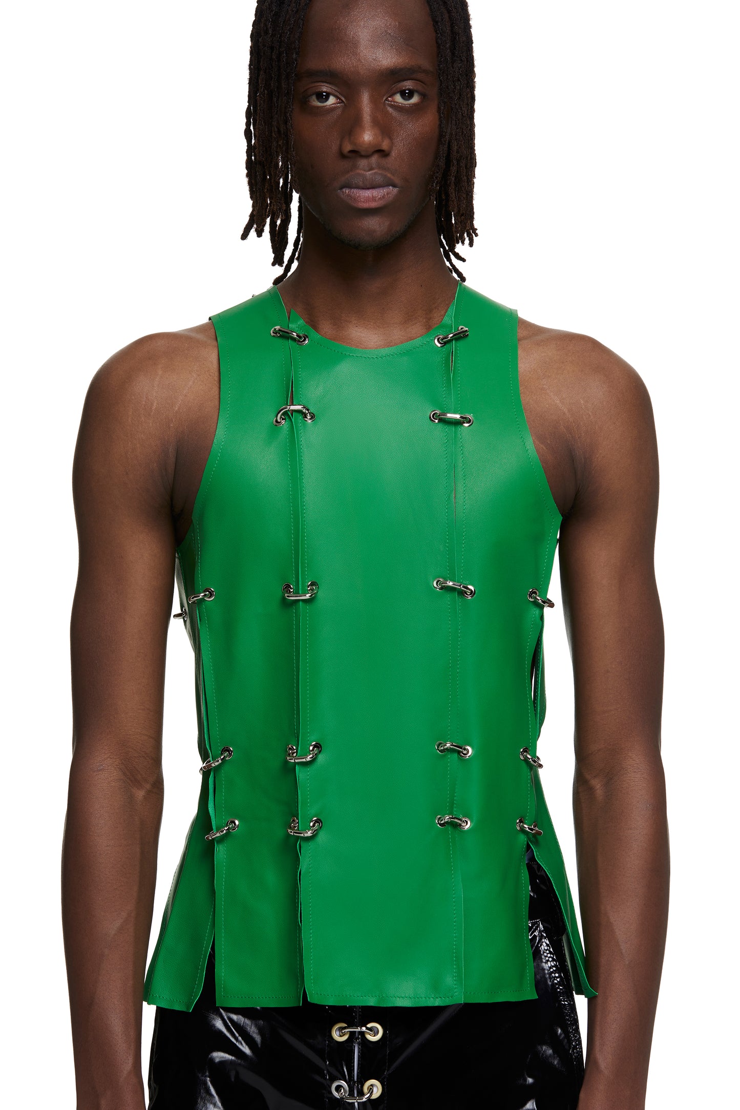 Chainlock Leather Vest