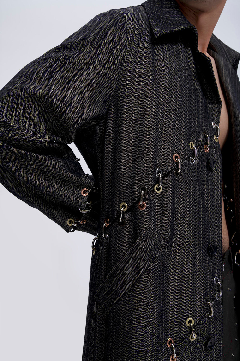 Cut-up Chained Overcoat