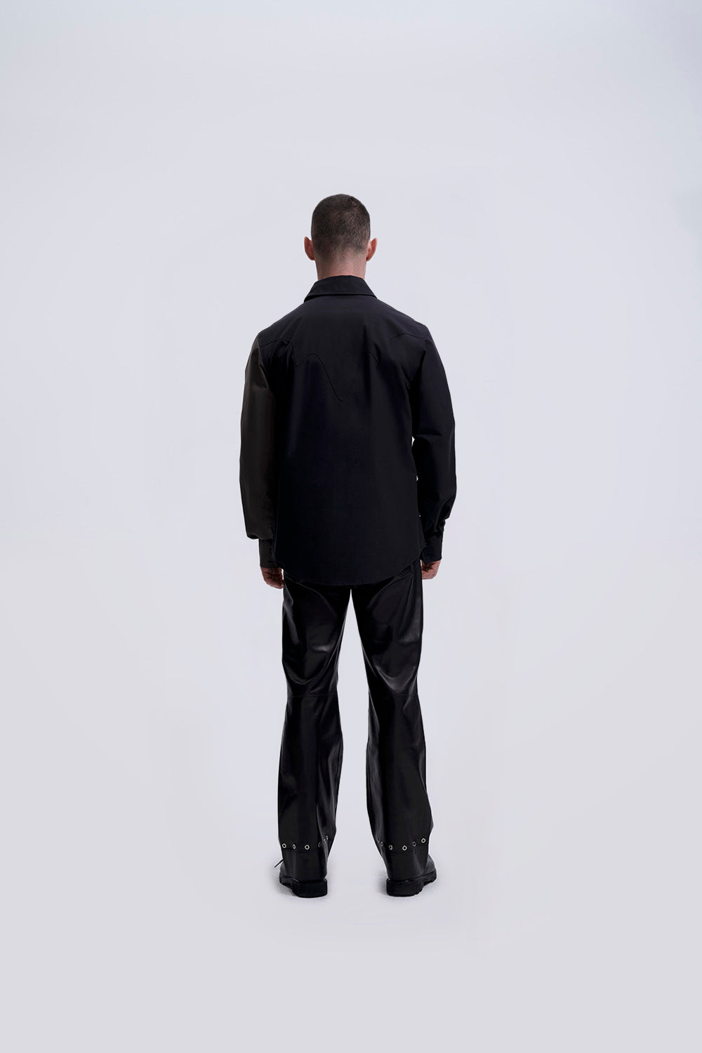 Uniform Shirt Black Brown Combo