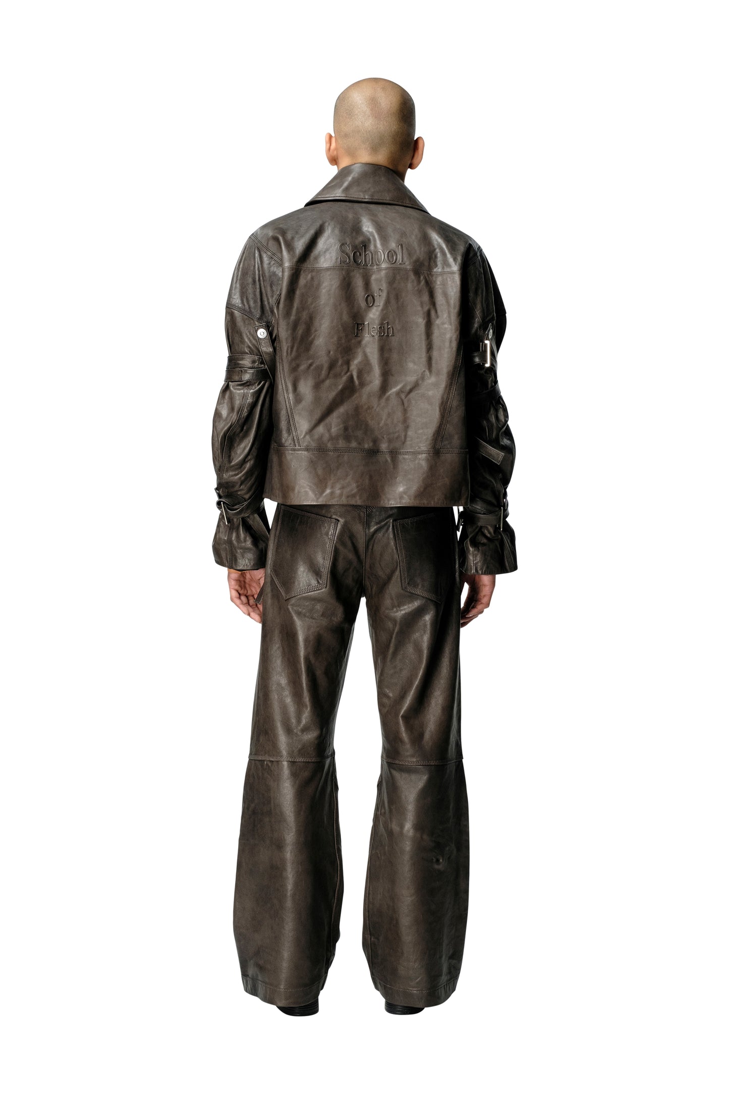 Biker Jacket With Arm Straps