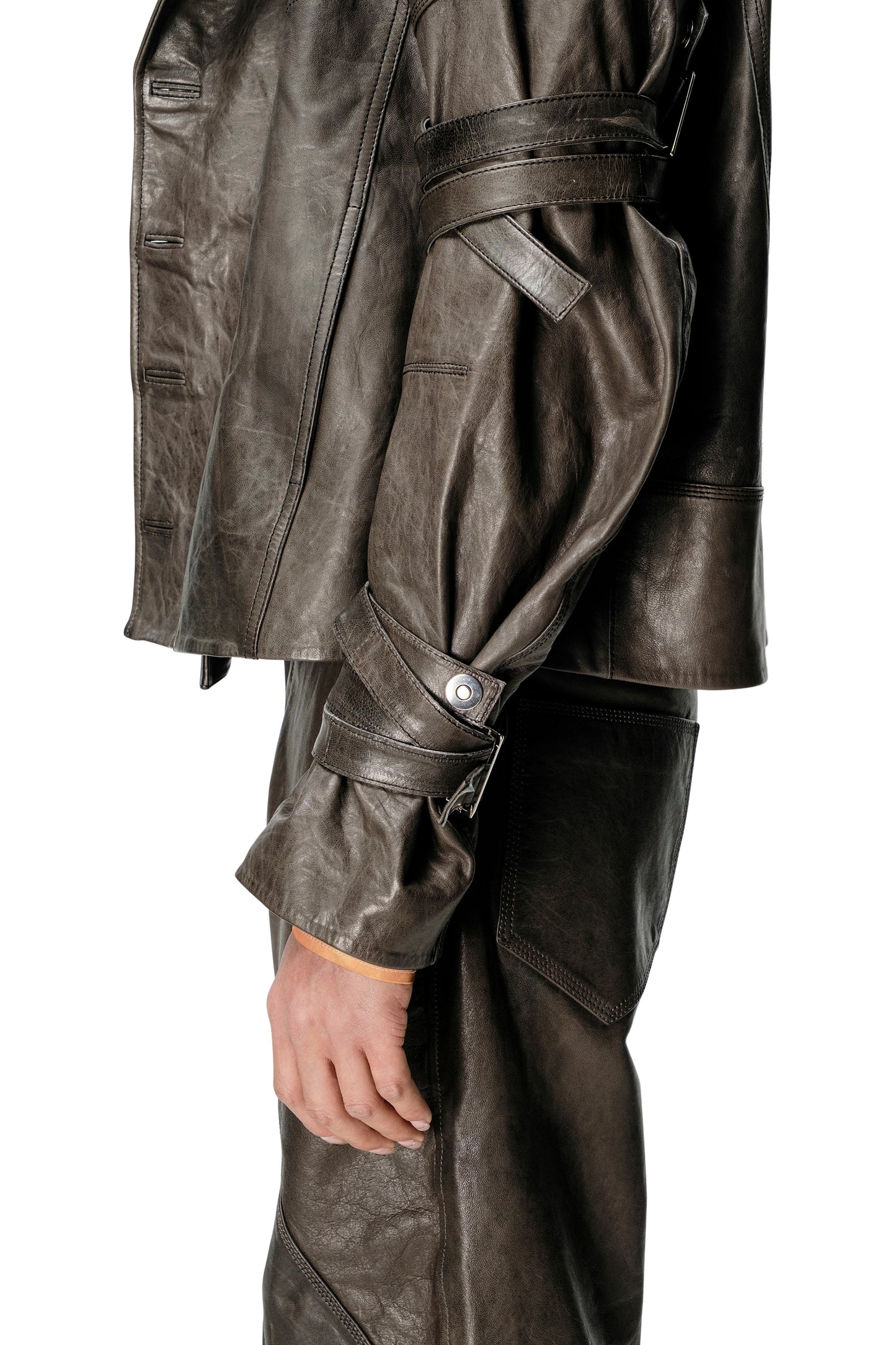 Biker Jacket With Arm Straps