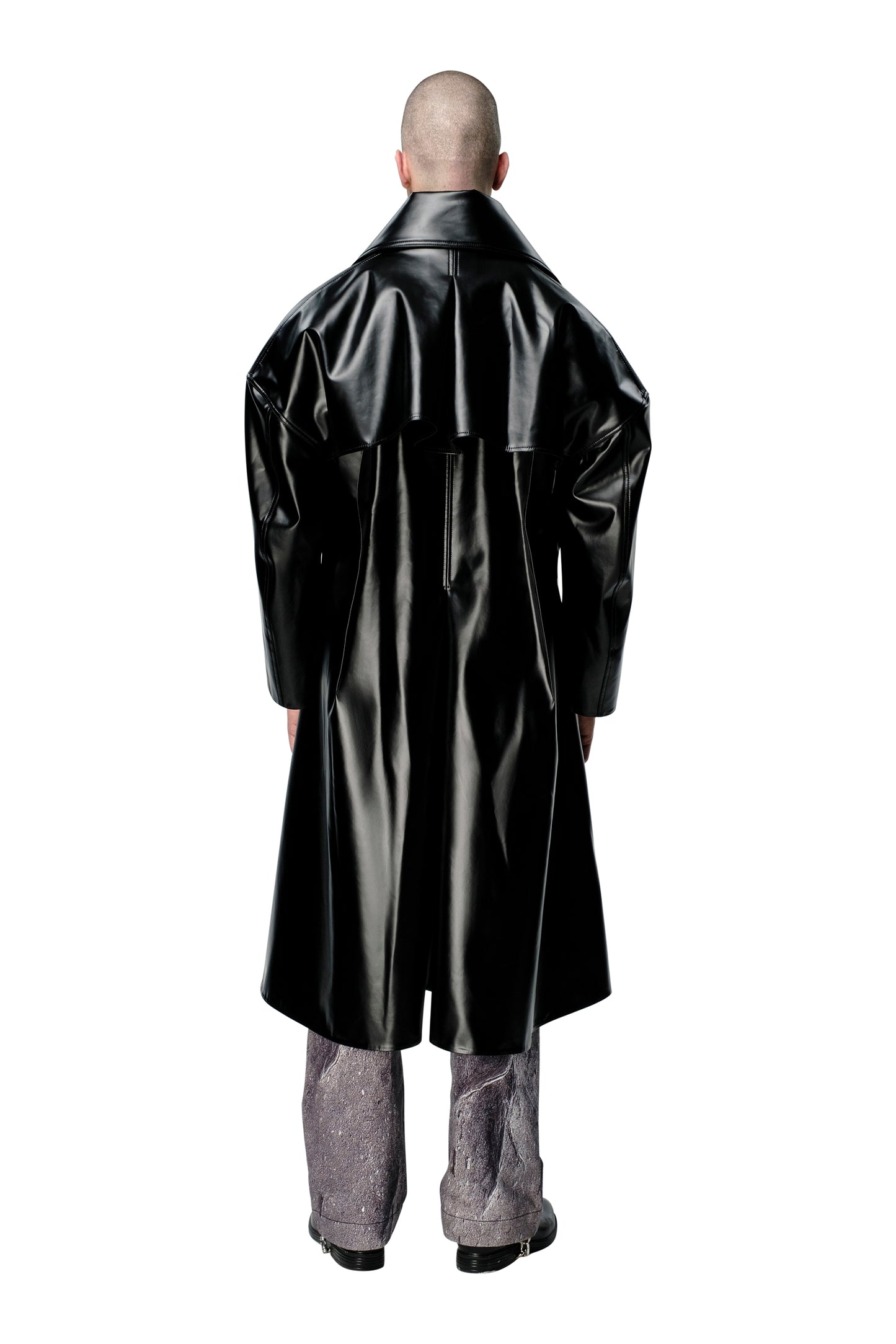 Drop Shoulder PU Coat