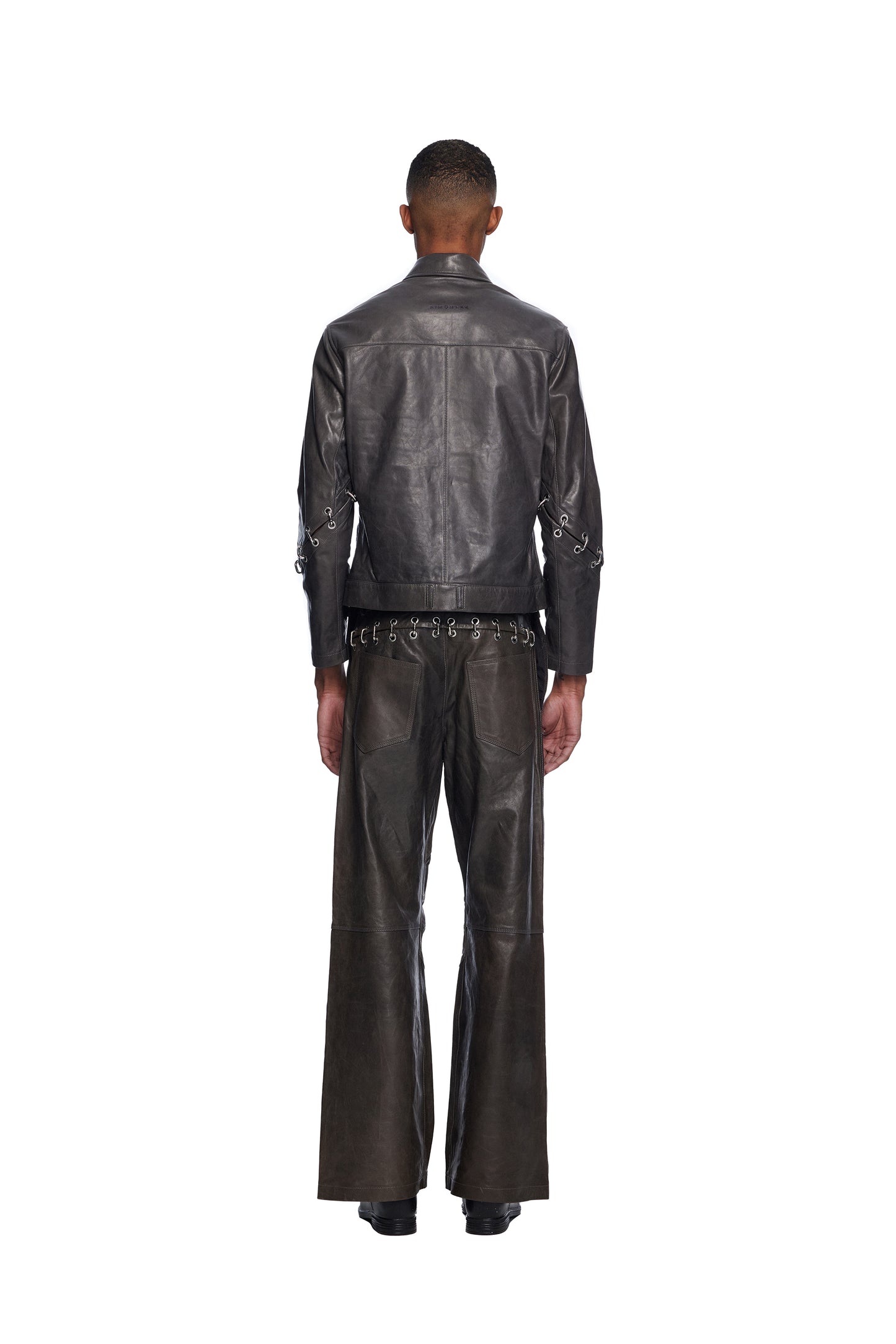Chain Cuff Leather Jacket