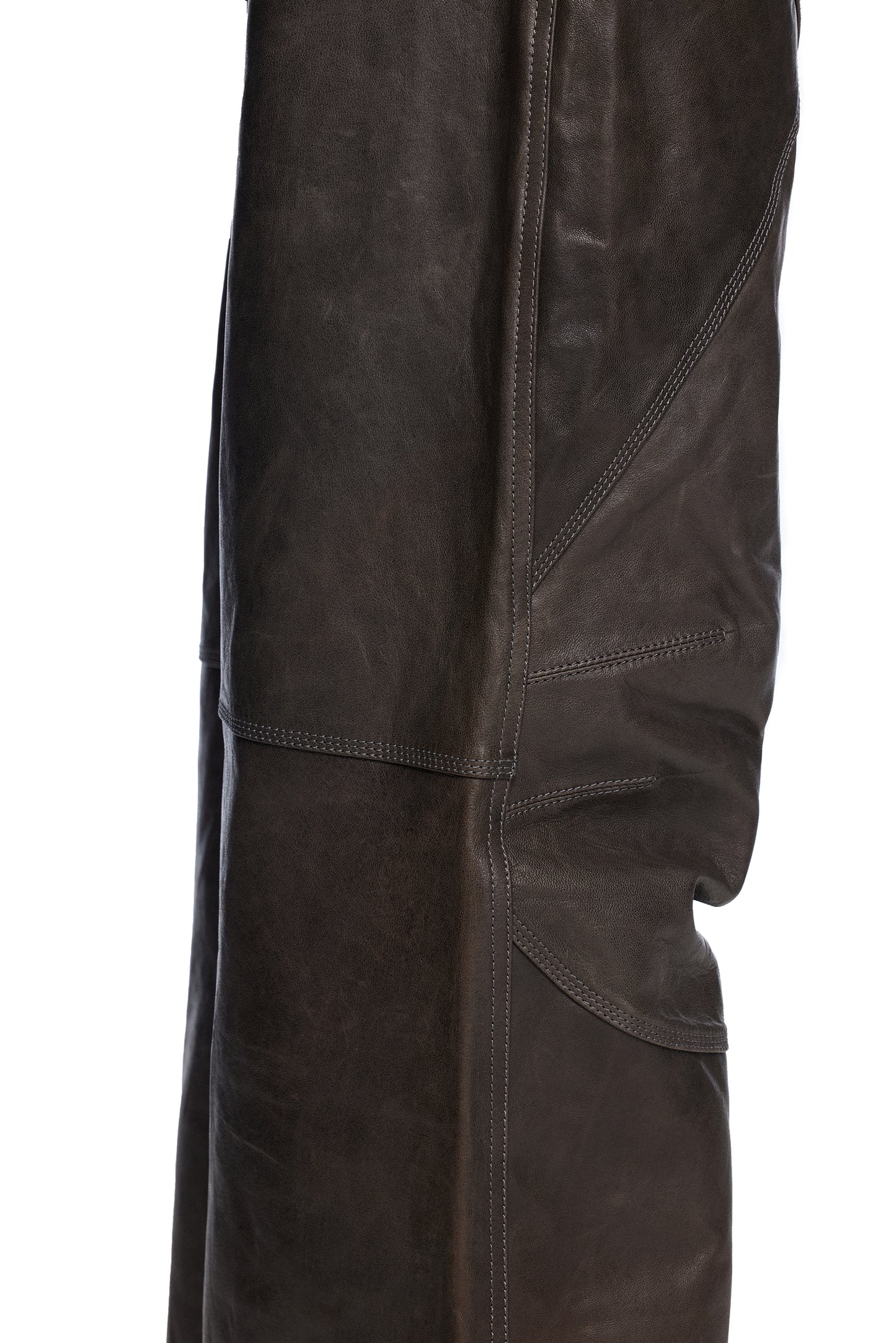 Chainlock Leather Biker Pants