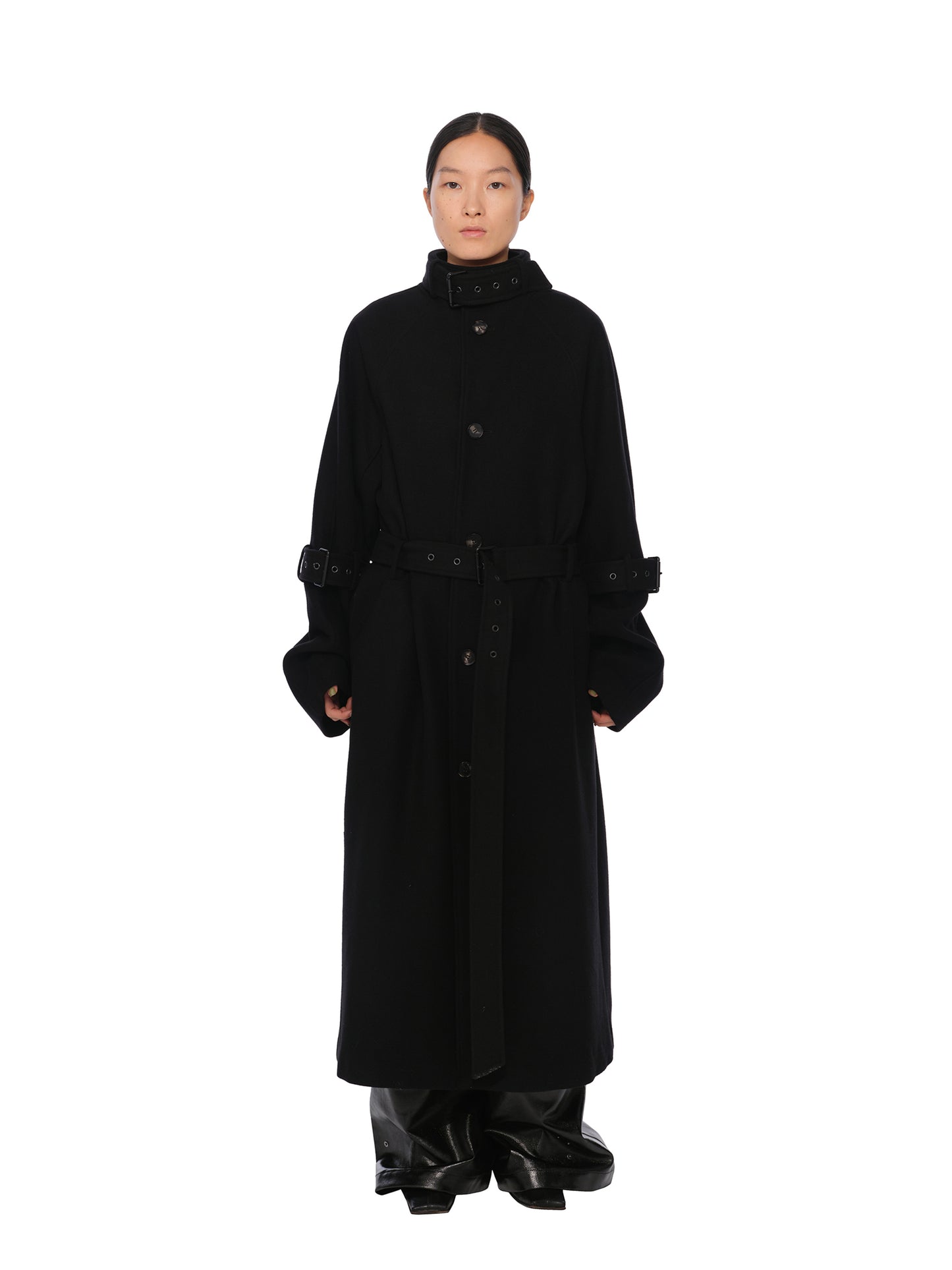 Belted Raglan Coat