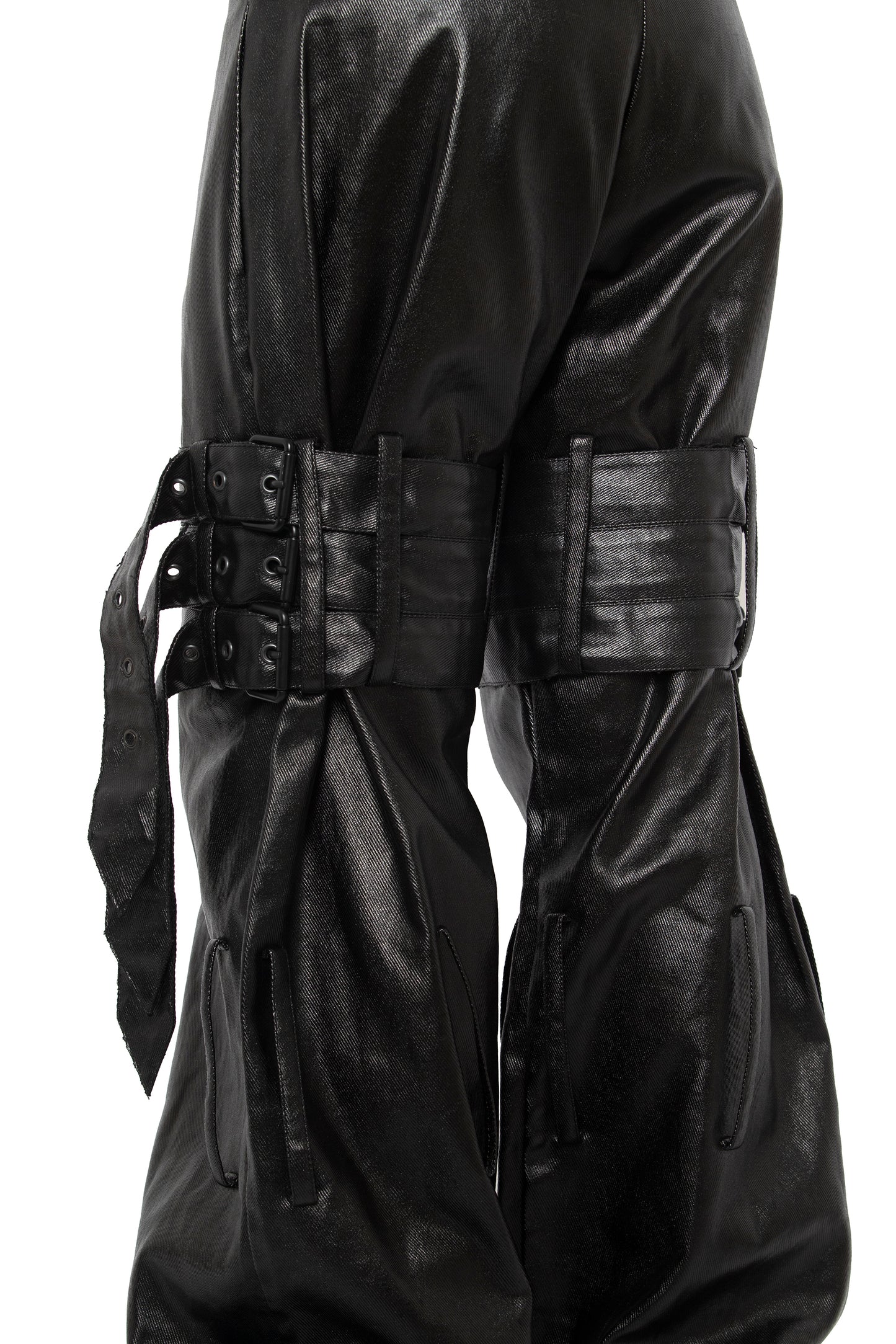 PU Belted Combat Pants