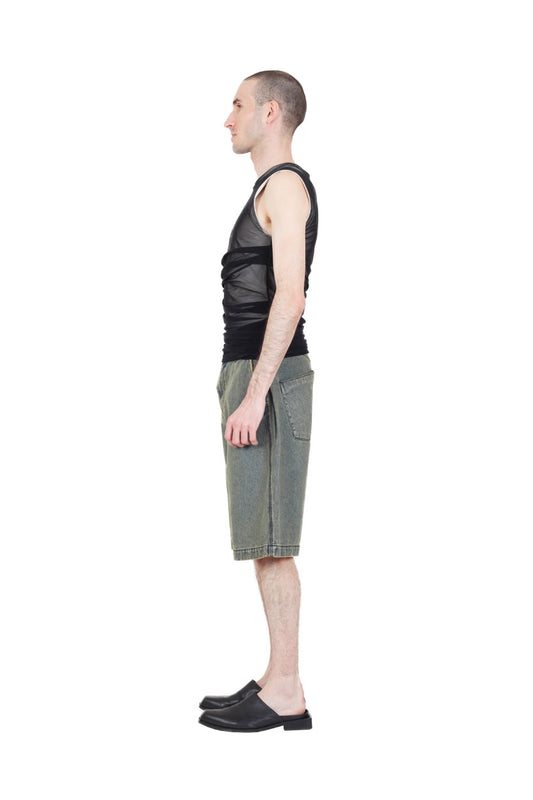 Creased Layered Muscle Tank