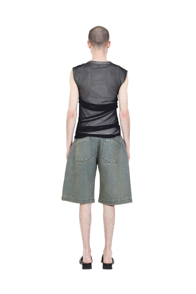 Creased Layered Muscle Tank