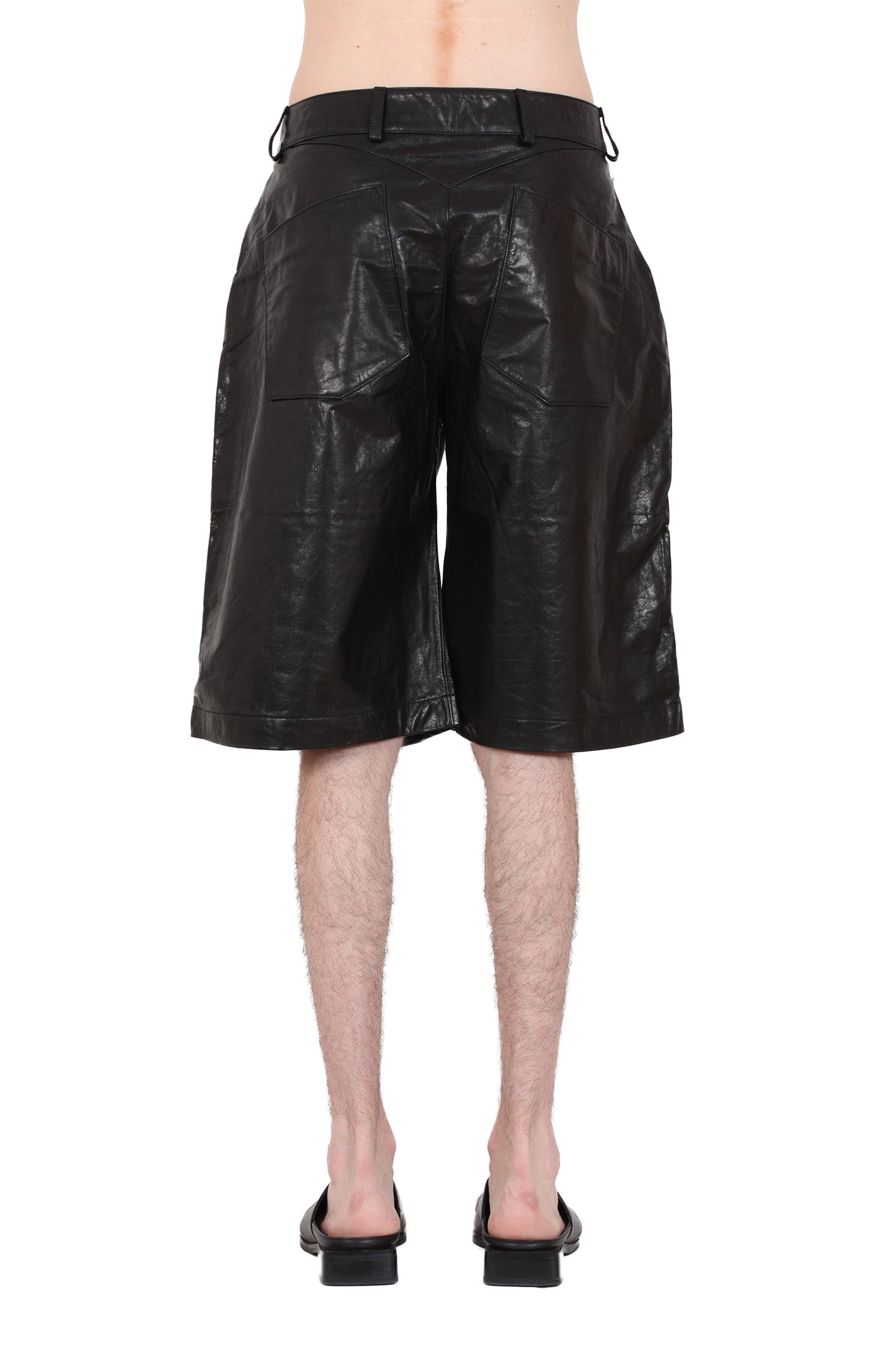 Over Knee Leather Shorts