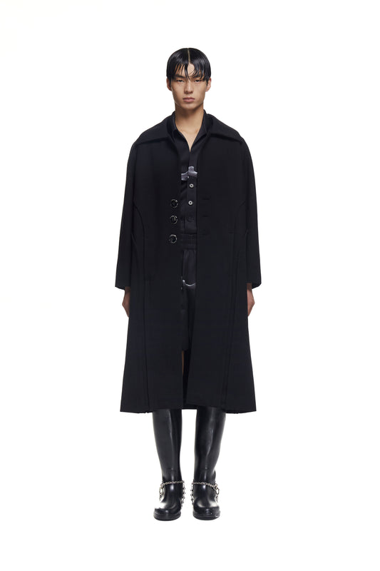 Panelled Wool Coat