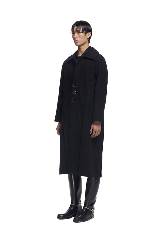 Panelled Wool Coat
