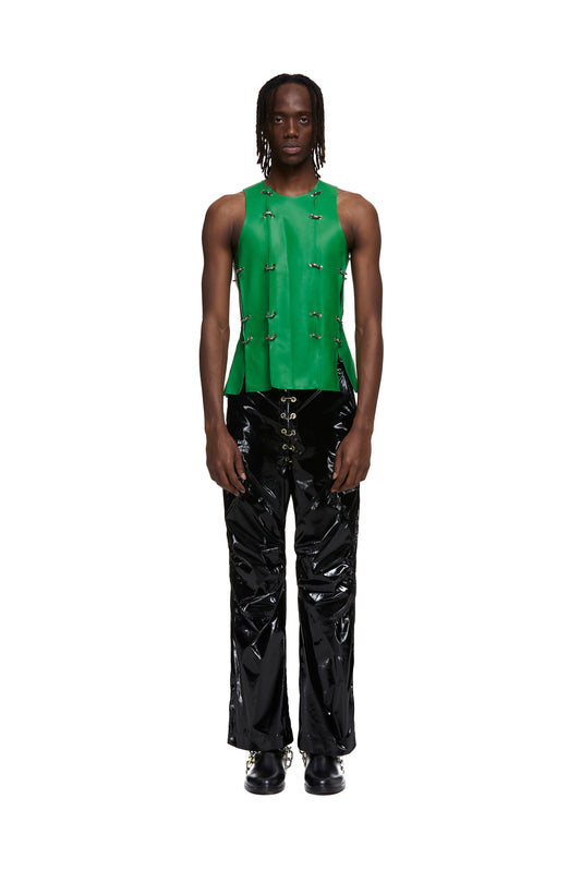 Chainlock Leather Vest
