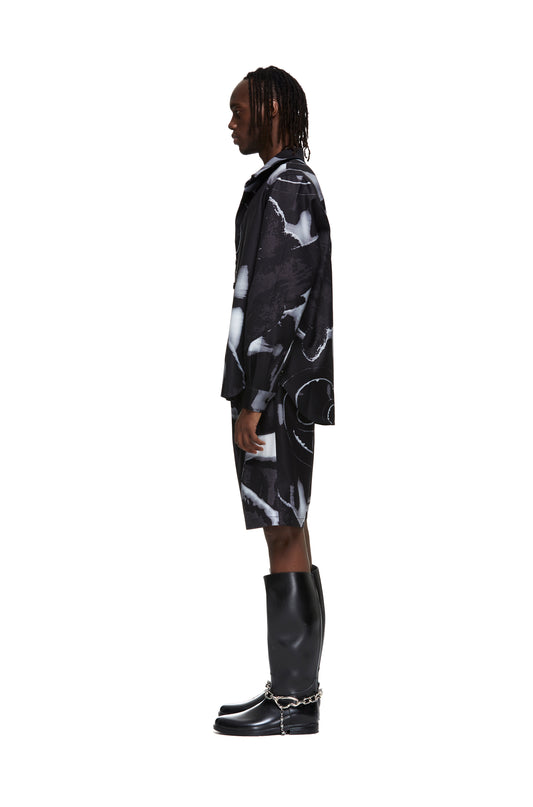 Charcoal Lizard Specimen Overshirt